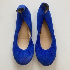 J CREW Cece Ballet flats Suede Shoes size 6 Cobalt Blue